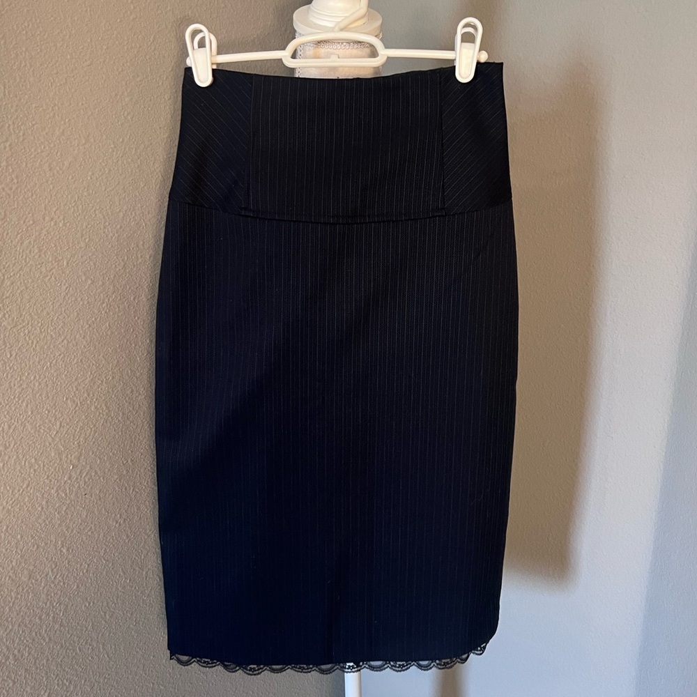Express Y2K Pinstripe Pencil Skirt - Size 1/2